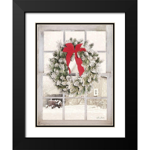 On the Farm Window View Black Modern Wood Framed Art Print with Double Matting by Deiter, Lori