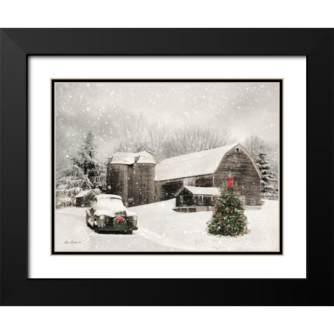 Farmhouse Christmas Black Modern Wood Framed Art Print with Double Matting by Deiter, Lori