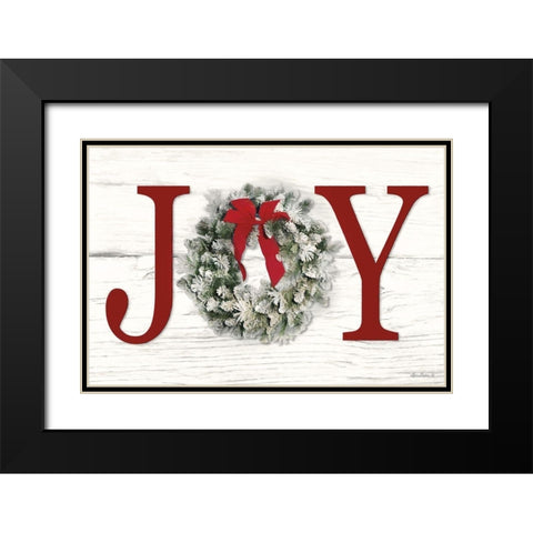 Christmas Joy Black Modern Wood Framed Art Print with Double Matting by Deiter, Lori