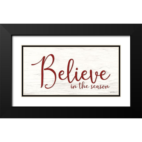Believe in the Season Black Modern Wood Framed Art Print with Double Matting by Deiter, Lori