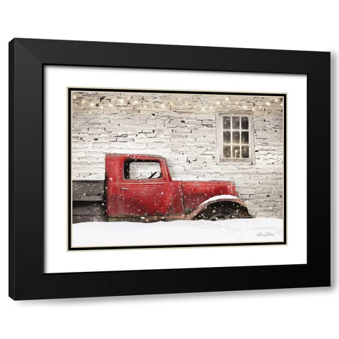 Winter Parking Spot Black Modern Wood Framed Art Print with Double Matting by Deiter, Lori