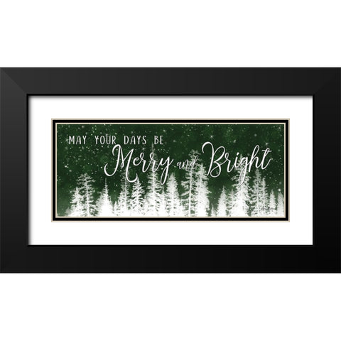 Merry and Bright  Black Modern Wood Framed Art Print with Double Matting by Deiter, Lori