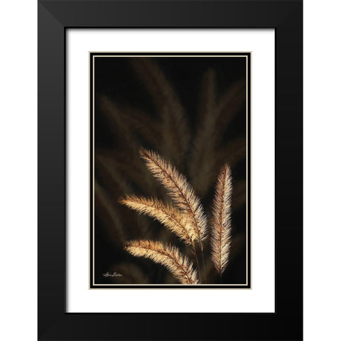 Golden Grass I Black Modern Wood Framed Art Print with Double Matting by Deiter, Lori
