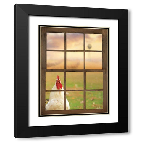 Alarm Clock Black Modern Wood Framed Art Print with Double Matting by Deiter, Lori