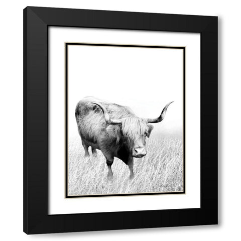 Kiss My Hairy Face Black Modern Wood Framed Art Print with Double Matting by Deiter, Lori