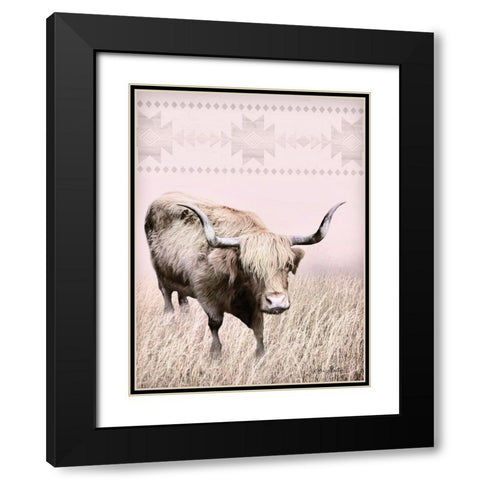 Rosie the Cow Black Modern Wood Framed Art Print with Double Matting by Deiter, Lori