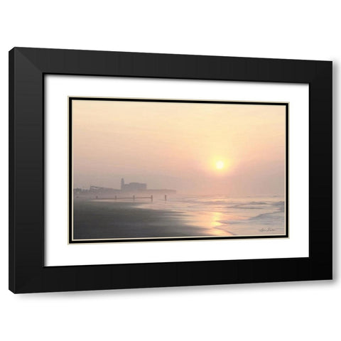 Ocean City Sunrise    Black Modern Wood Framed Art Print with Double Matting by Deiter, Lori