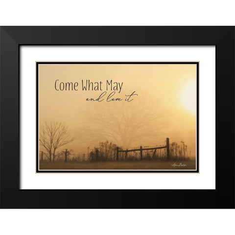 Come What May   Black Modern Wood Framed Art Print with Double Matting by Deiter, Lori