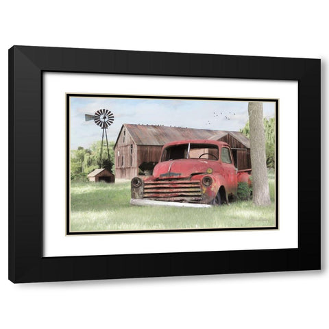 Red and Rusty II    Black Modern Wood Framed Art Print with Double Matting by Deiter, Lori