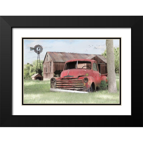 Red and Rusty II    Black Modern Wood Framed Art Print with Double Matting by Deiter, Lori