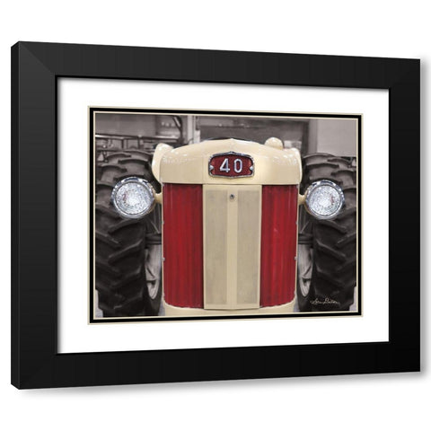 Tractor Close Up MF40   Black Modern Wood Framed Art Print with Double Matting by Deiter, Lori