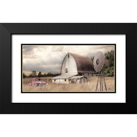 Henderson Bay Farm   Black Modern Wood Framed Art Print with Double Matting by Deiter, Lori