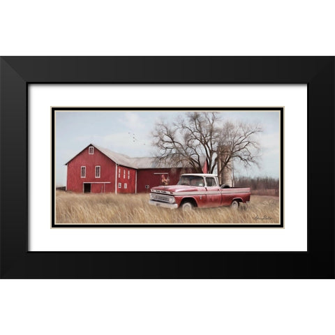 Western Ohio Barn  Black Modern Wood Framed Art Print with Double Matting by Deiter, Lori