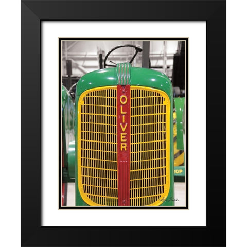 Oliver Tractor Black Modern Wood Framed Art Print with Double Matting by Deiter, Lori