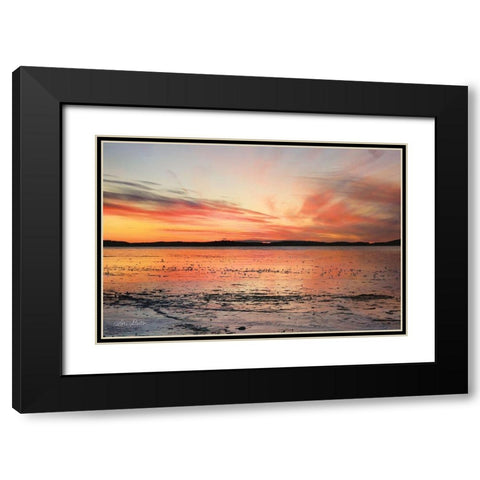 Fire and Ice Black Modern Wood Framed Art Print with Double Matting by Deiter, Lori