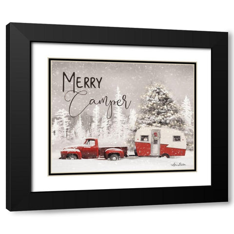 Merry Camper   Black Modern Wood Framed Art Print with Double Matting by Deiter, Lori