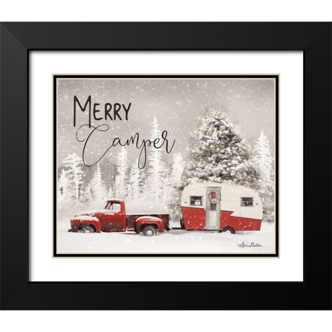 Merry Camper   Black Modern Wood Framed Art Print with Double Matting by Deiter, Lori