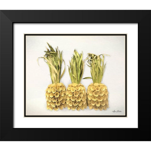 Pineapples     Black Modern Wood Framed Art Print with Double Matting by Deiter, Lori