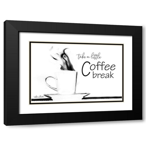 Take a Little Coffee Break Black Modern Wood Framed Art Print with Double Matting by Deiter, Lori