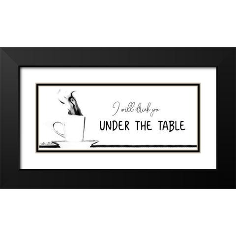 Under the Table Black Modern Wood Framed Art Print with Double Matting by Deiter, Lori