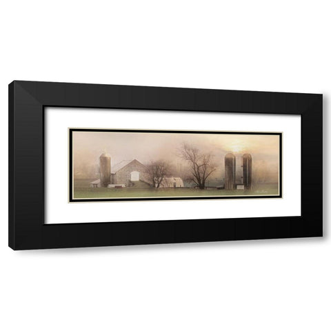 Old Stone Barn     Black Modern Wood Framed Art Print with Double Matting by Deiter, Lori