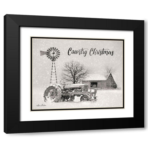 Country Christmas      Black Modern Wood Framed Art Print with Double Matting by Deiter, Lori
