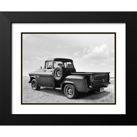 Chevy Truck Black Modern Wood Framed Art Print with Double Matting by Deiter, Lori