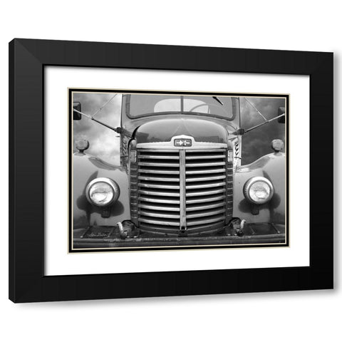 International Truck Black Modern Wood Framed Art Print with Double Matting by Deiter, Lori