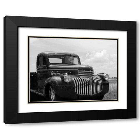 Restored Chevy Truck Black Modern Wood Framed Art Print with Double Matting by Deiter, Lori