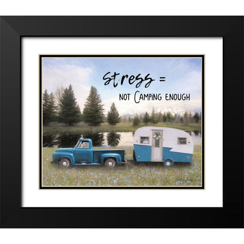 Camping Stress I Black Modern Wood Framed Art Print with Double Matting by Deiter, Lori