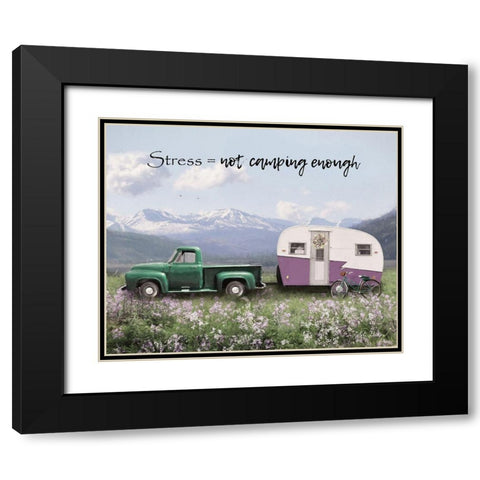 Camping Stress II Black Modern Wood Framed Art Print with Double Matting by Deiter, Lori