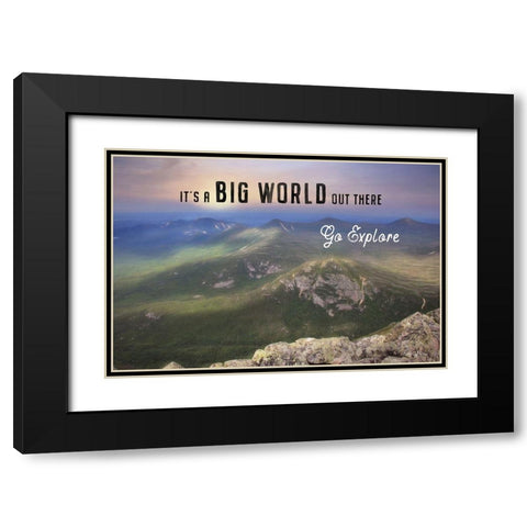 Its a Big World Out There Black Modern Wood Framed Art Print with Double Matting by Deiter, Lori