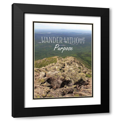 Wander Without Purpose Black Modern Wood Framed Art Print with Double Matting by Deiter, Lori