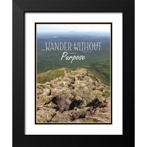 Wander Without Purpose Black Modern Wood Framed Art Print with Double Matting by Deiter, Lori