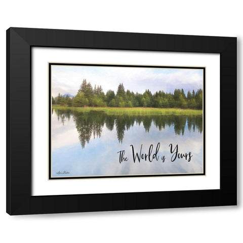 The World is Yours Black Modern Wood Framed Art Print with Double Matting by Deiter, Lori