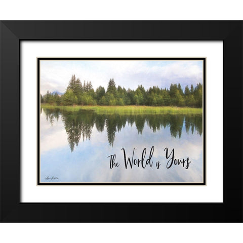 The World is Yours Black Modern Wood Framed Art Print with Double Matting by Deiter, Lori