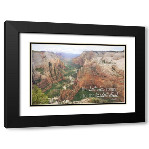 The Best View Black Modern Wood Framed Art Print with Double Matting by Deiter, Lori