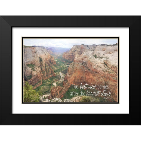 The Best View Black Modern Wood Framed Art Print with Double Matting by Deiter, Lori