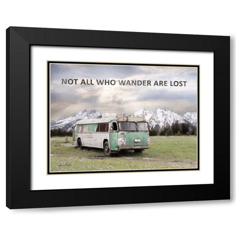 Camping in Style Black Modern Wood Framed Art Print with Double Matting by Deiter, Lori