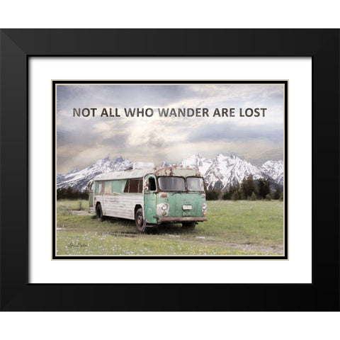 Camping in Style Black Modern Wood Framed Art Print with Double Matting by Deiter, Lori