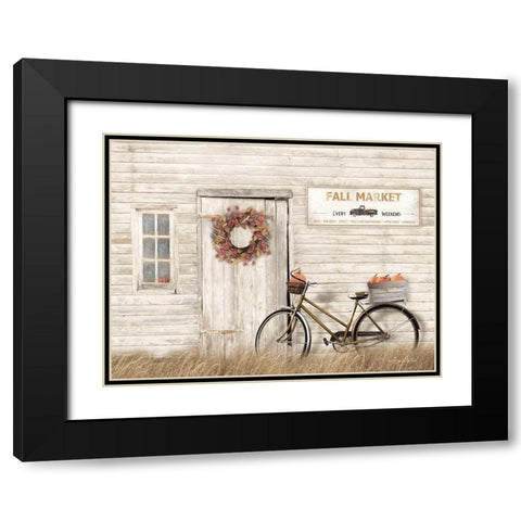 Pumpkin Bicycle   Black Modern Wood Framed Art Print with Double Matting by Deiter, Lori