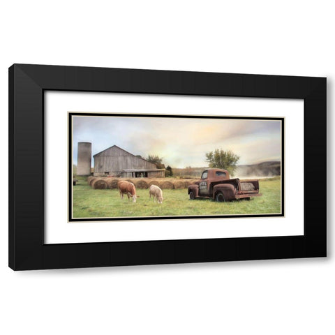 Tioga County Farmland Black Modern Wood Framed Art Print with Double Matting by Deiter, Lori