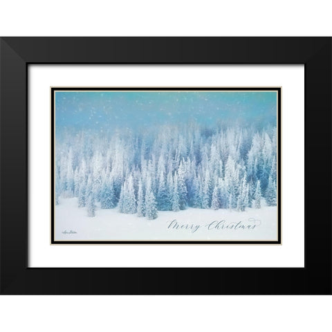 Snowy Turquoise Forest      Black Modern Wood Framed Art Print with Double Matting by Deiter, Lori