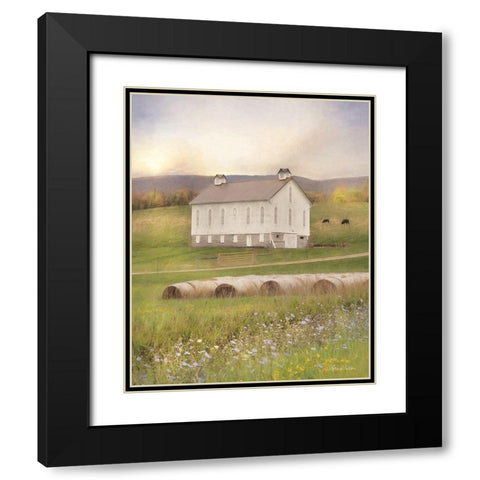 Uphill Farm Black Modern Wood Framed Art Print with Double Matting by Deiter, Lori