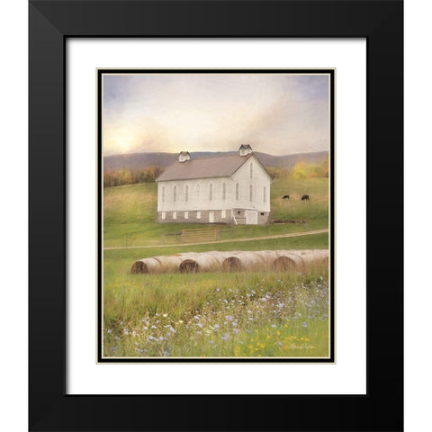 Uphill Farm Black Modern Wood Framed Art Print with Double Matting by Deiter, Lori