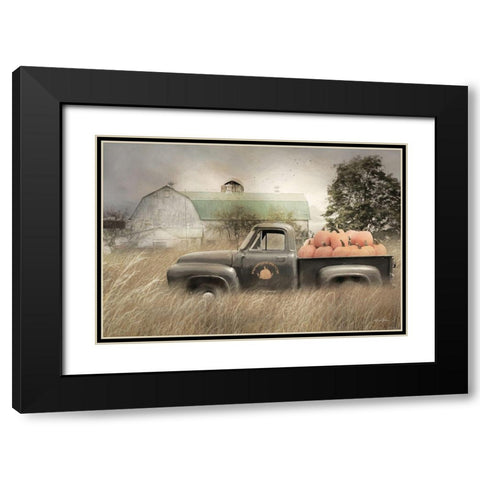 Happy Harvest Truck Black Modern Wood Framed Art Print with Double Matting by Deiter, Lori