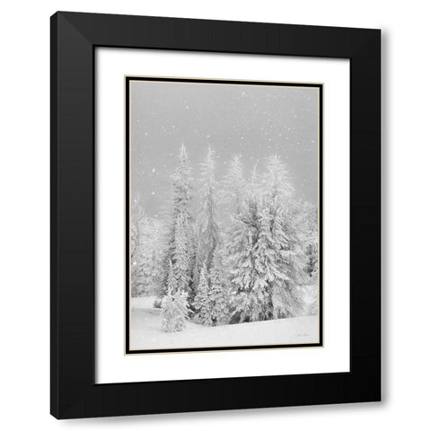 Snowy Lava Mountain   Black Modern Wood Framed Art Print with Double Matting by Deiter, Lori
