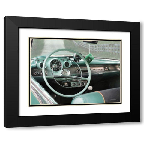 1957 Chevy Bel-Air Black Modern Wood Framed Art Print with Double Matting by Deiter, Lori