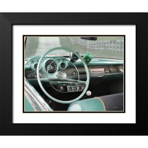 1957 Chevy Bel-Air Black Modern Wood Framed Art Print with Double Matting by Deiter, Lori
