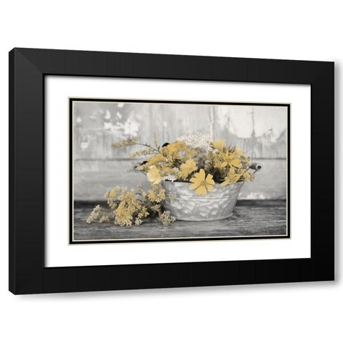 Gold Wildflowers I      Black Modern Wood Framed Art Print with Double Matting by Deiter, Lori